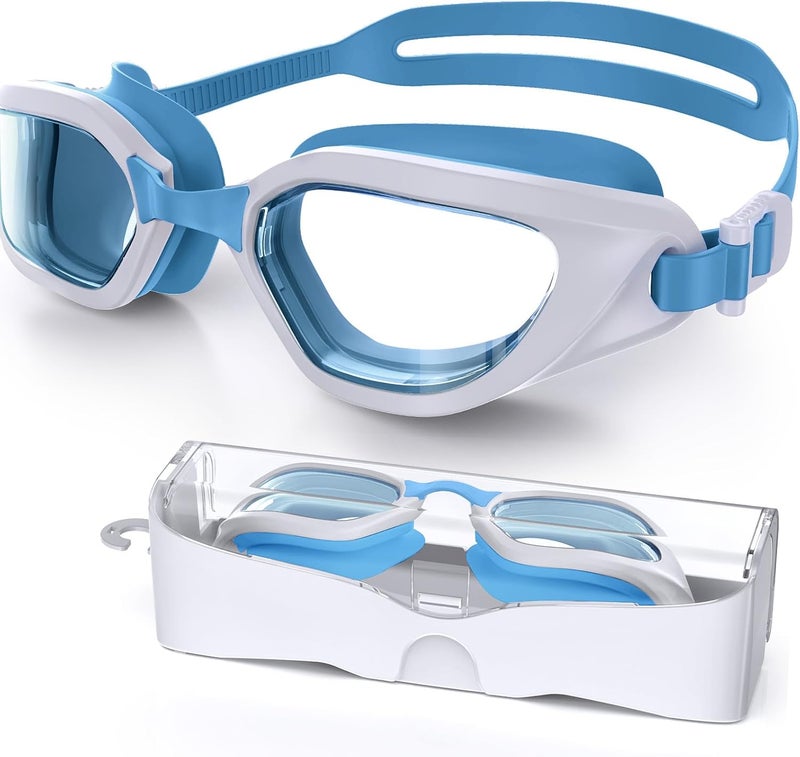 Vegemono Swim Goggles, Unisex Adult Swimming Goggles Anti Fog Anti UV No Leakage Wide View for Men Women Youth - Image 1